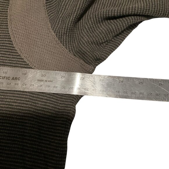 John Varvatos Men's Size M Green Thermal Hoodie Sweater Pullover Top v-neck warm - Picture 8 of 11